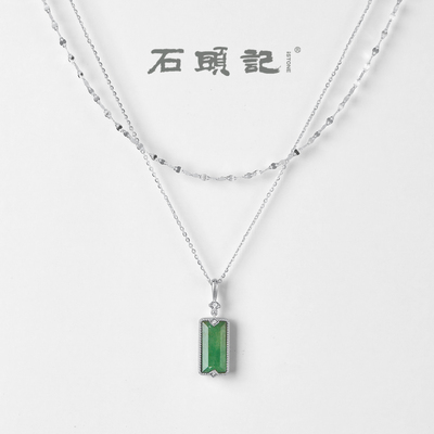 天然东陵玉项链S925银高级感