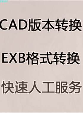 EXB转DWG格式PDF格式CAD转换高版本转低版本图纸CAXA文件dxf转换