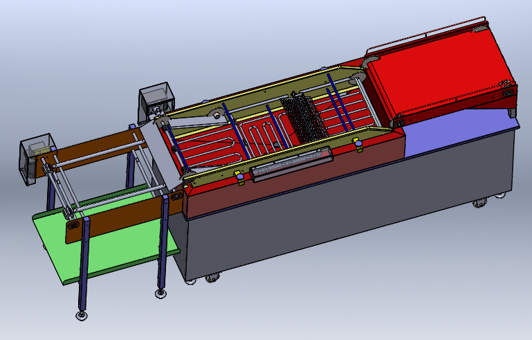 2131动化油炸食品机非标机械设备SolidWorks3D模型图纸设计素材