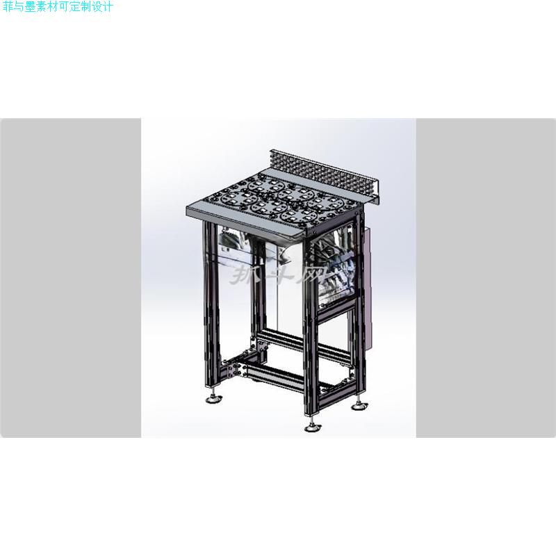 摆轮分拣输送机3D图纸打印SW模型CAD设备机器非标自动化机械1465