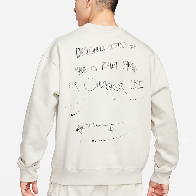 Nike ACG男女涂鸦字母印花户外速干加绒圆领套头卫衣FD8761-072
