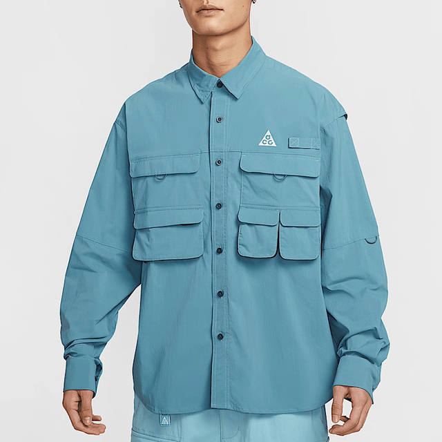 耐克Nike ACG男子宽松户外工装翻领衬衫夹克外套HJ2466-006