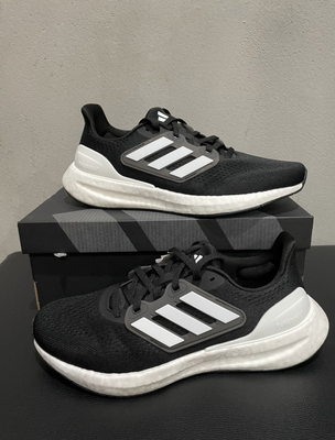 Adidas阿迪达斯 PUREBOOST 23 黑白 休闲低帮防滑跑步鞋 IF4839