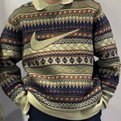 正品耐克2024冬新款舒适温暖假日风休闲费尔岛男子毛衣FZ0126-276