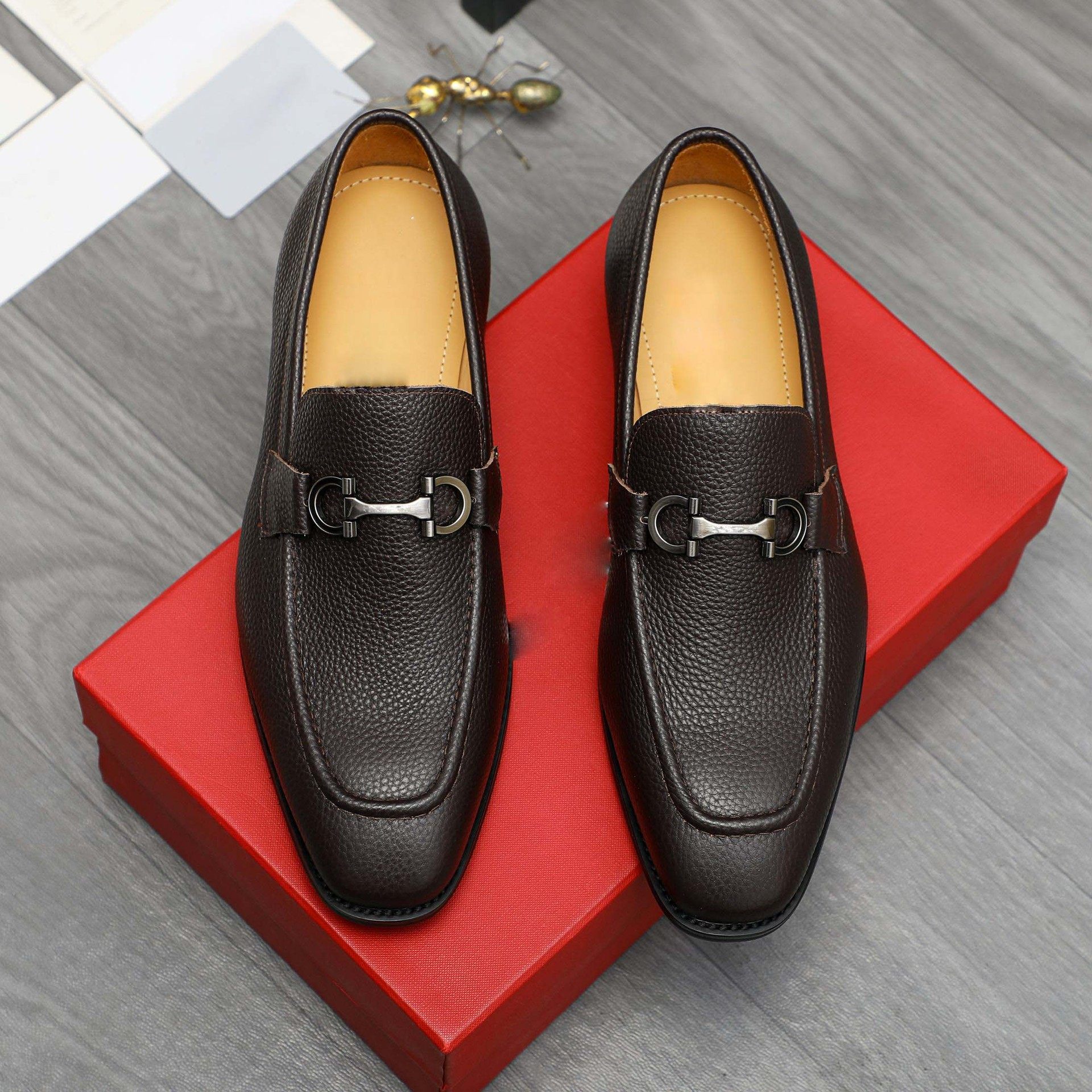 乐福鞋单鞋2025秋季新款韩版时尚复古小皮鞋男士一脚蹬豆豆鞋男鞋,流行男鞋,休闲板鞋,淘宝优惠券,粉丝福利购,淘宝优惠卷