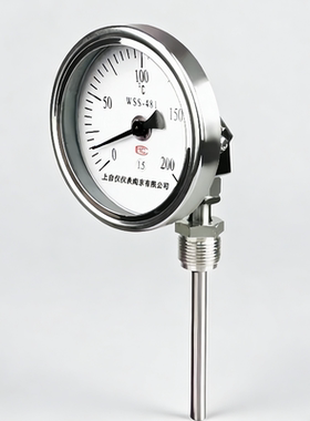 双金属温度计工业用 防腐蚀 WSSF-481 0-200℃ φ6*150mm m27*2