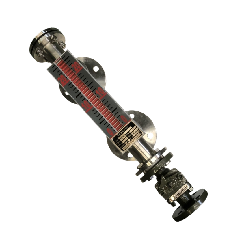 衬四氟磁翻板液位计法兰球阀 强酸强碱耐腐蚀磁翻板液位计L=200MM