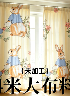 微瑕特价4米布料大块花布卡通沙发布/窗帘隔断宿舍工地遮尘防尘布