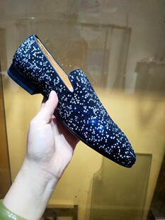 欧美AGZ CL水钻奥钻低帮男鞋真皮休闲绅士鞋时尚潮流红底单鞋皮鞋