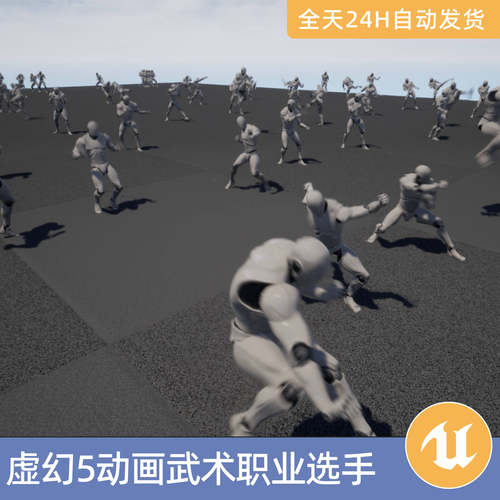 UE5虚幻5素材资产武术职业选手动画作捕捉游戏战斗功夫格斗拳击踢