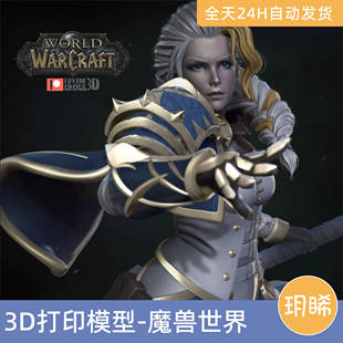3D打印模型STL格式文件实物手办游戏魔兽世界-吉安娜·普罗德摩尔