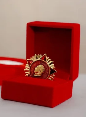 人物头像徽章胸章像章毛泽东收藏合金黄色扣式镀金伟人毛主席