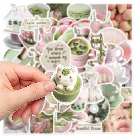 张ins风贴纸初夏50贴画行李箱手机壳小清新装饰Pastel梦境