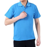 Летняя футболка polo для работы подходит для мужчин и женщин, короткий рукав, делается под заказ