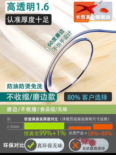 食品级防辣油透明pvc软玻璃磨边