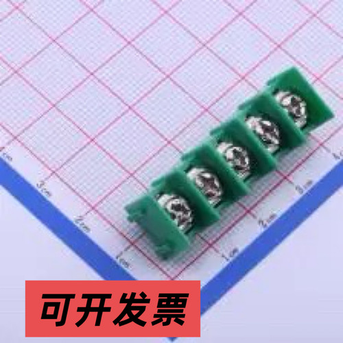 WJ762-7.62-5P 栅栏式接线端子 7.62mm 每排P数:5 排数:1 直针 边