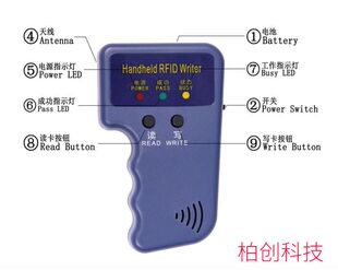 125KHz低频手持读写器/发卡器 复制 支持ID/HID/AWID卡