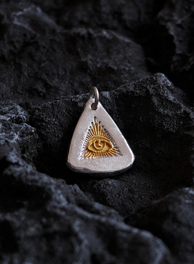 日系24k黄金上帝之眼999银项链