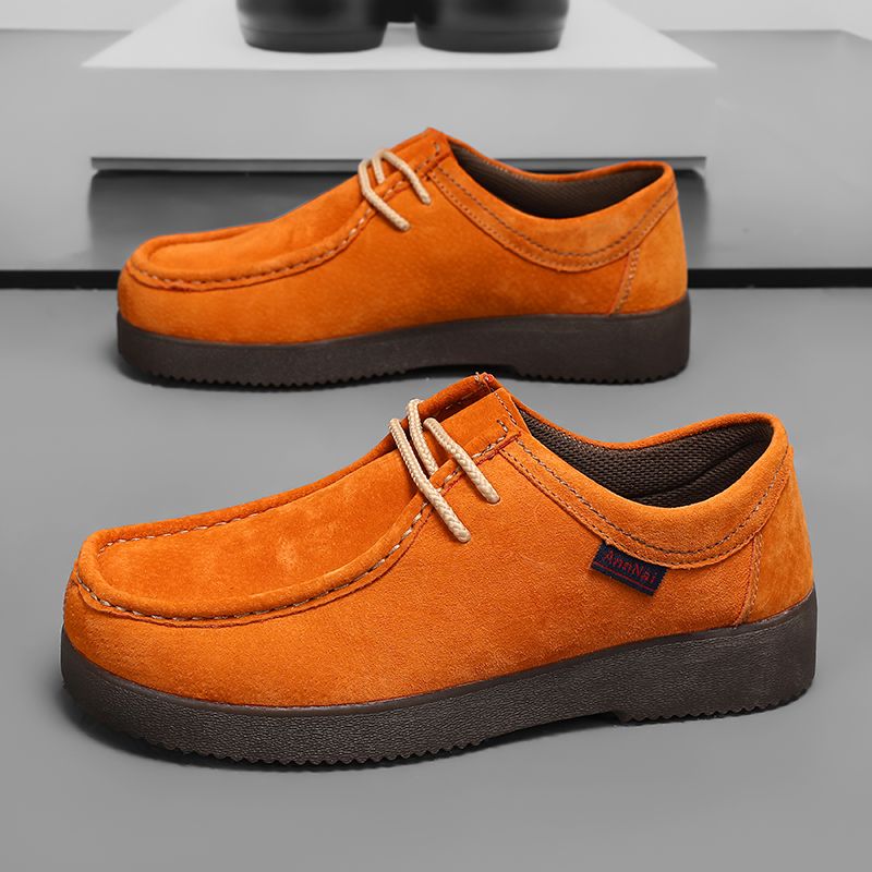 断码捡漏头层牛皮断码捡漏春秋款男士系带休闲皮鞋时尚舒适