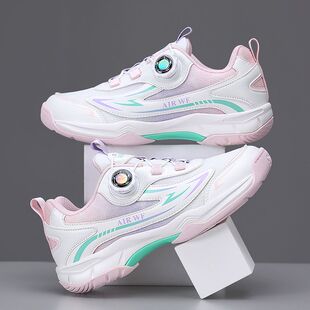 专业儿童羽毛球鞋女童鞋牛筋底运动鞋青少年专用网面透气男童训练