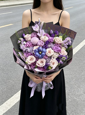 武汉鲜花同城速递生日送花韩式花