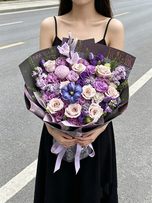 武汉鲜花同城速递生日送花韩式花