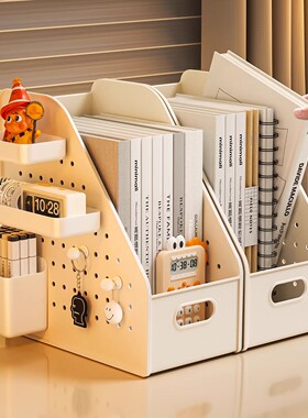 日本进口MUJIE书架桌面洞洞板置物架办公桌工位文件整理神器学生