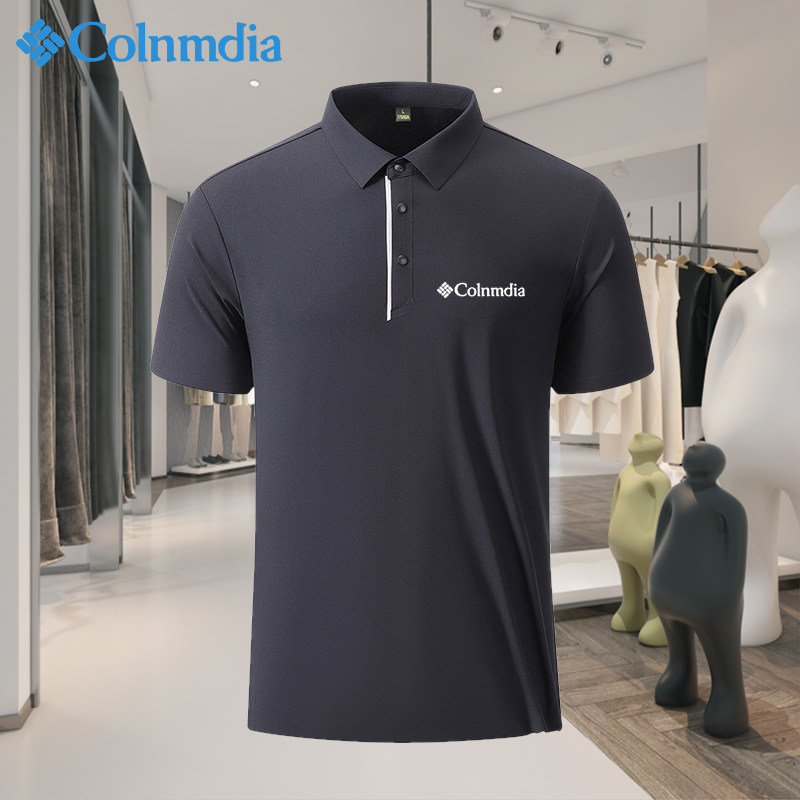 哥伦男短袖翻领时尚百搭POLO衫夏季户外运动速干商务休闲简约T恤