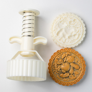 一斤大月饼模具2025中秋新款手按压式商用500克1斤装大号老式磨具