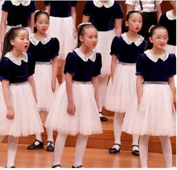 六一儿童节童声中小学生合唱团演出服男女童舞蹈诗歌朗诵表演服装 - 实物图