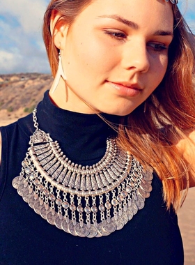 欧美宫廷复古合金时尚夸张项链