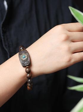 沉香木时来运转手链民族