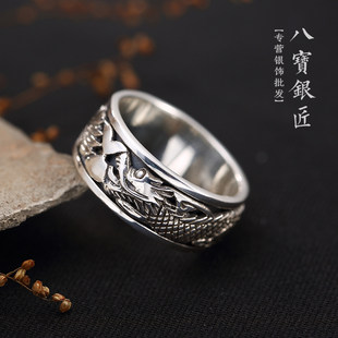 Men's retro ring, silver 925 sample, Birthday gift