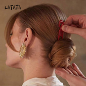 Latata万能小鱼发簪法式 盘发神器丸子头半扎发懒人U型气质簪发钗