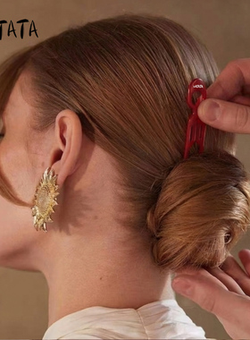 Latata万能小鱼发簪法式盘发神器丸子头半扎发懒人U型气质簪发钗