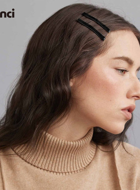 scunci美恩诗发夹女后脑勺侧边刘海夹碎发整理弧形简约一字夹