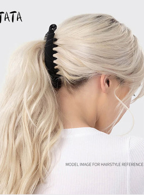 LATATA弧形香蕉夹竖夹女蓬松马尾夹子竖夹后脑勺发量少发夹扭扭夹