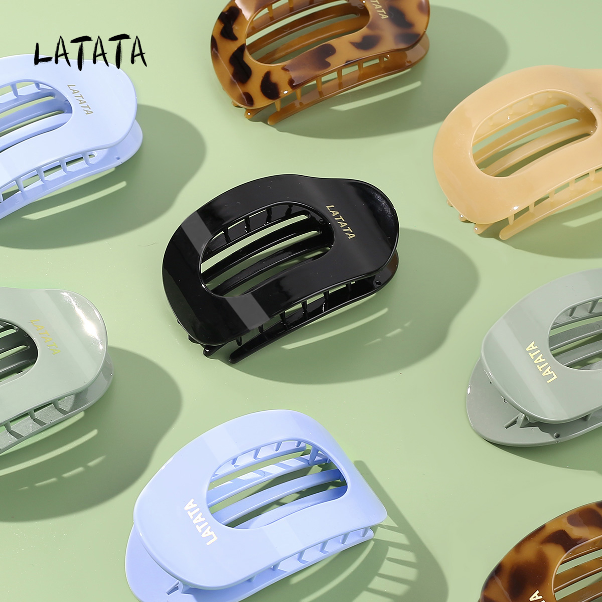 latata扁平弧形鲍鱼抓夹盘发神器