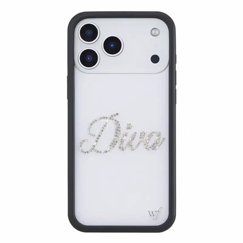 wildflow闪耀女神欧美野花diva镶钻wf适用于苹果iphone17promax保护套14闪钻16pro硅胶15防摔wf华强北18pro