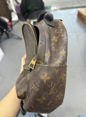 mini双肩包爆膜整包换老花修复皮面翻新