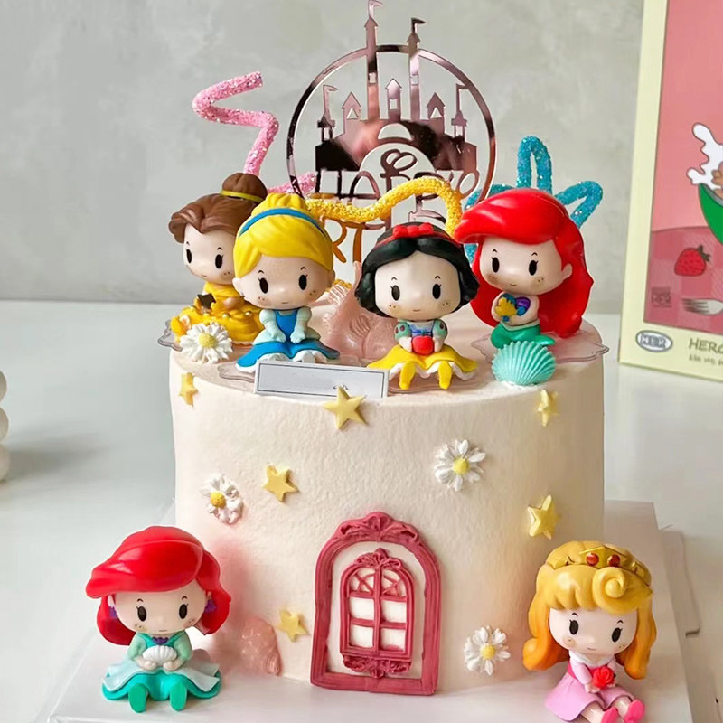 儿童生日蛋糕装饰摆件迷你Q版公主6款8款女孩仙女甜品台装扮插件,节庆用品/礼品,节日装扮用品,淘宝优惠券,粉丝福利购,淘宝优惠卷