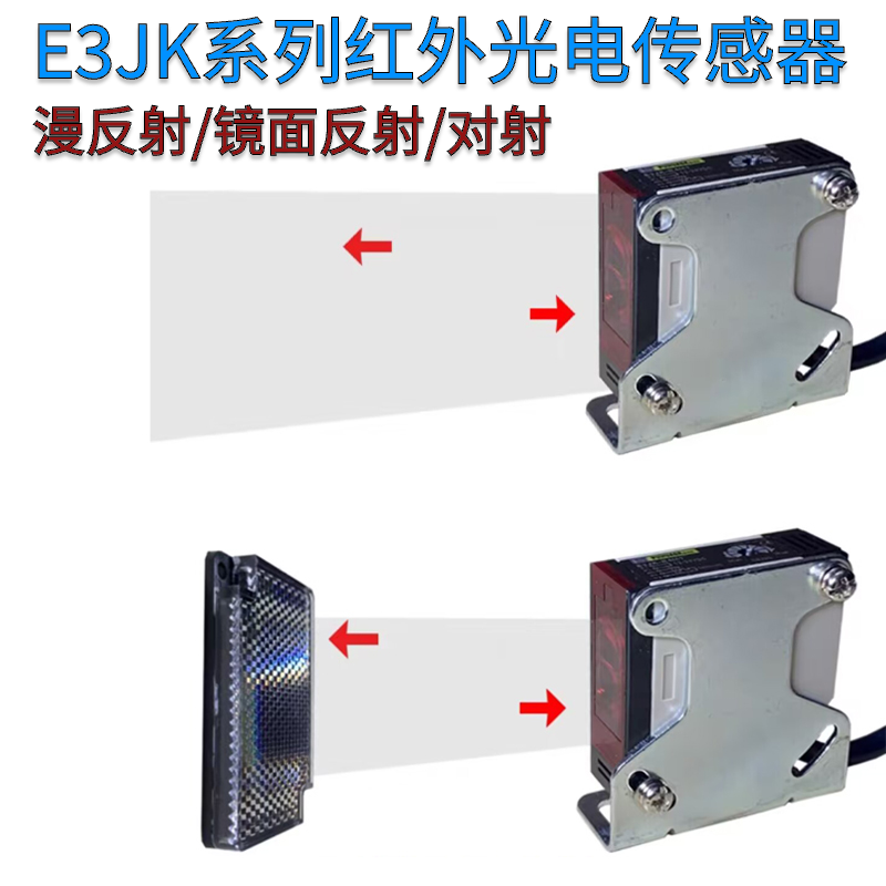 快速卷帘门红外镜反射光电感应器