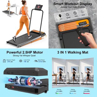 Walking Pad readmill with Incline - 2.5HP Low Noise Under De