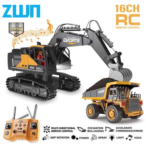 ZWN 1/16 1/20 Remote Control Excavator Dump Truck RC Model C