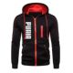 Hood Fashion Men Sleeve Jackets Long Hoodie Hoodies Zipper