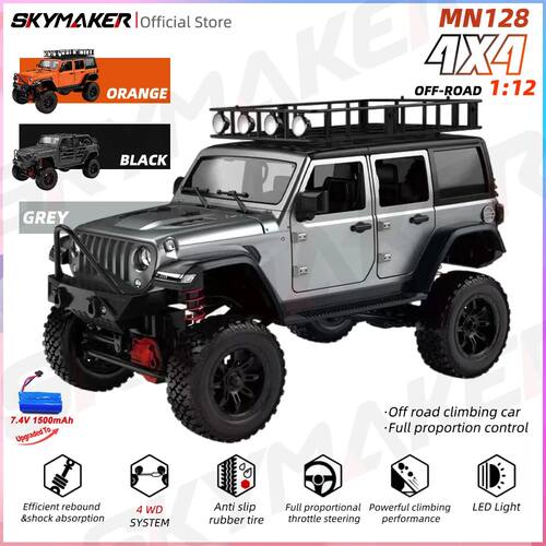 MN128 1/12 RC Car 4WD Jeep Model 2.4G Remote Control LED Lig
