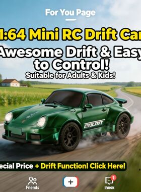 RC 911 Desktop super Drift Car 1:64 Mini scale RC Drift Car