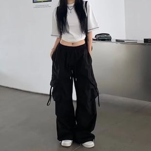 2025 New Vintage Loose Wide Leg Pants High Sreet Y2K Retro H
