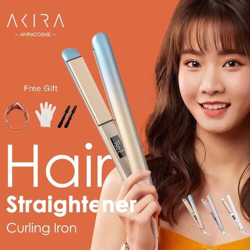 AkiraCosme 2 In 1 Negative Ion Ceramic Hair Straightener Cur