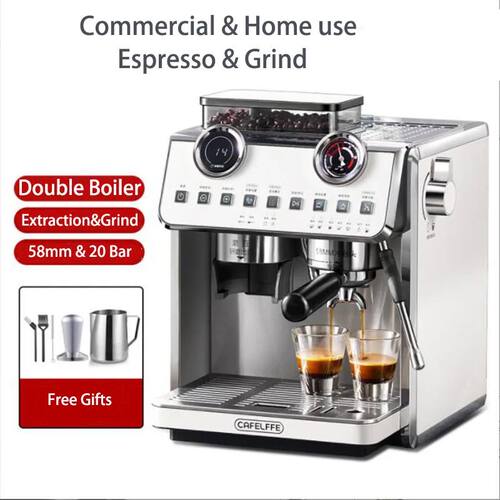 XEOLEO Commercial Coffee Machine 20Bar grinder frothing func